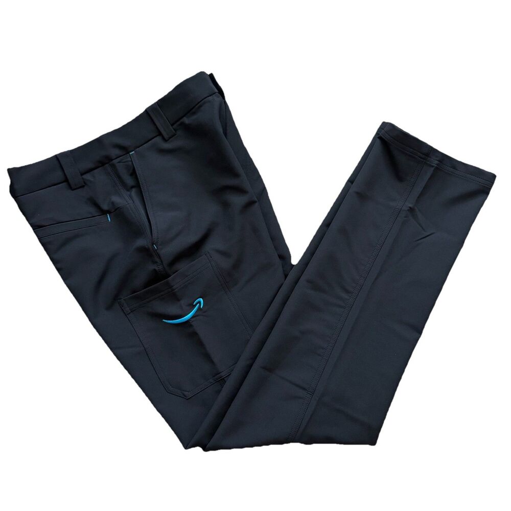 New Amazon Uniform Luly Yang Size L 34-36/32 Cargo Logo Workwear Pants NWOT